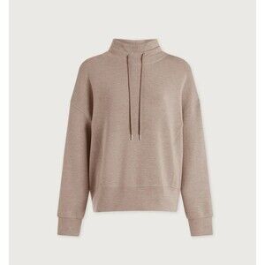 Varley Oakdale Sweatshirt Small Taupe Marl Mock-Neck Pullover New